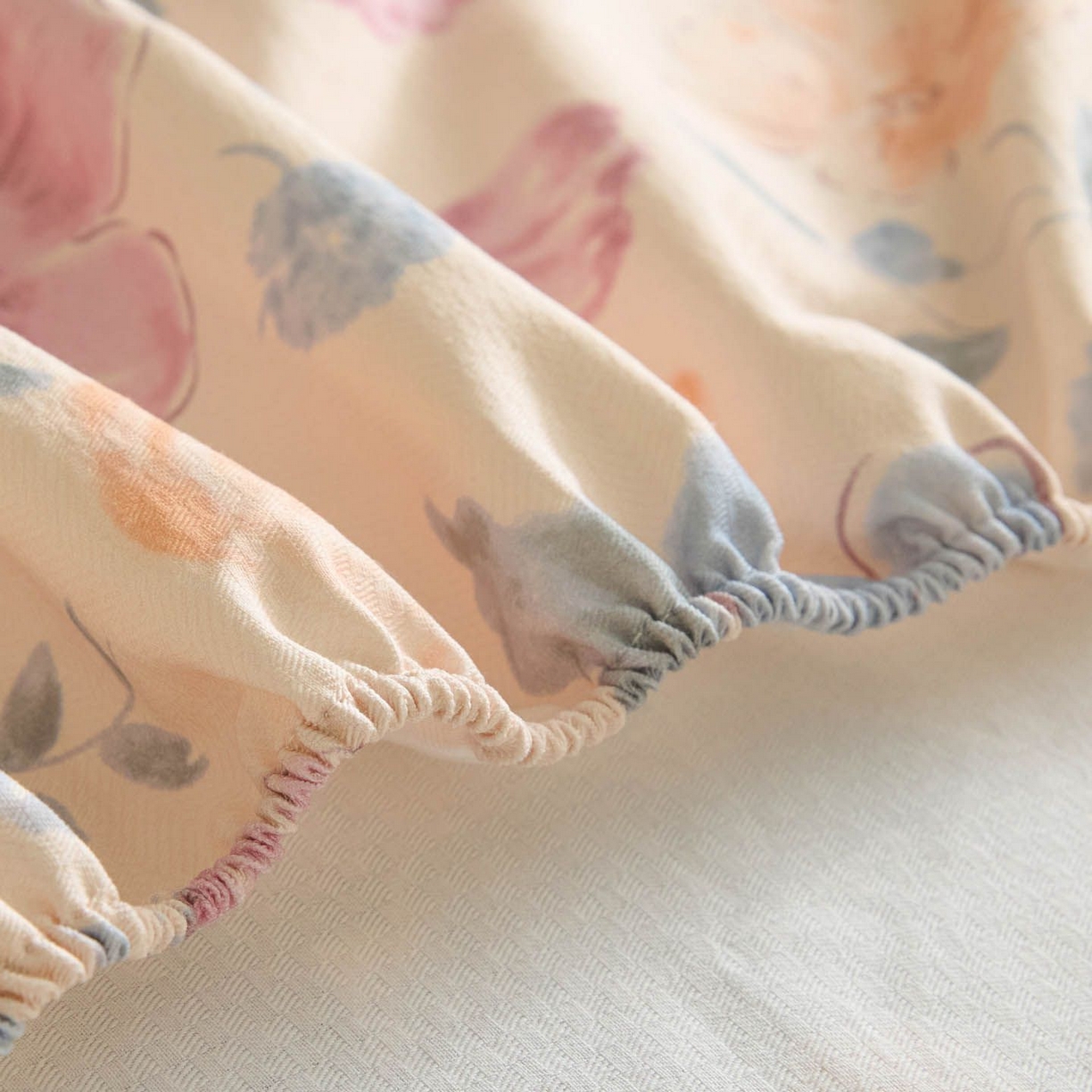 91家纺网 家纺一手货源 找家纺 涵宸家纺 2026新款全棉提花老粗布-单床笠 床笠-紫晴空