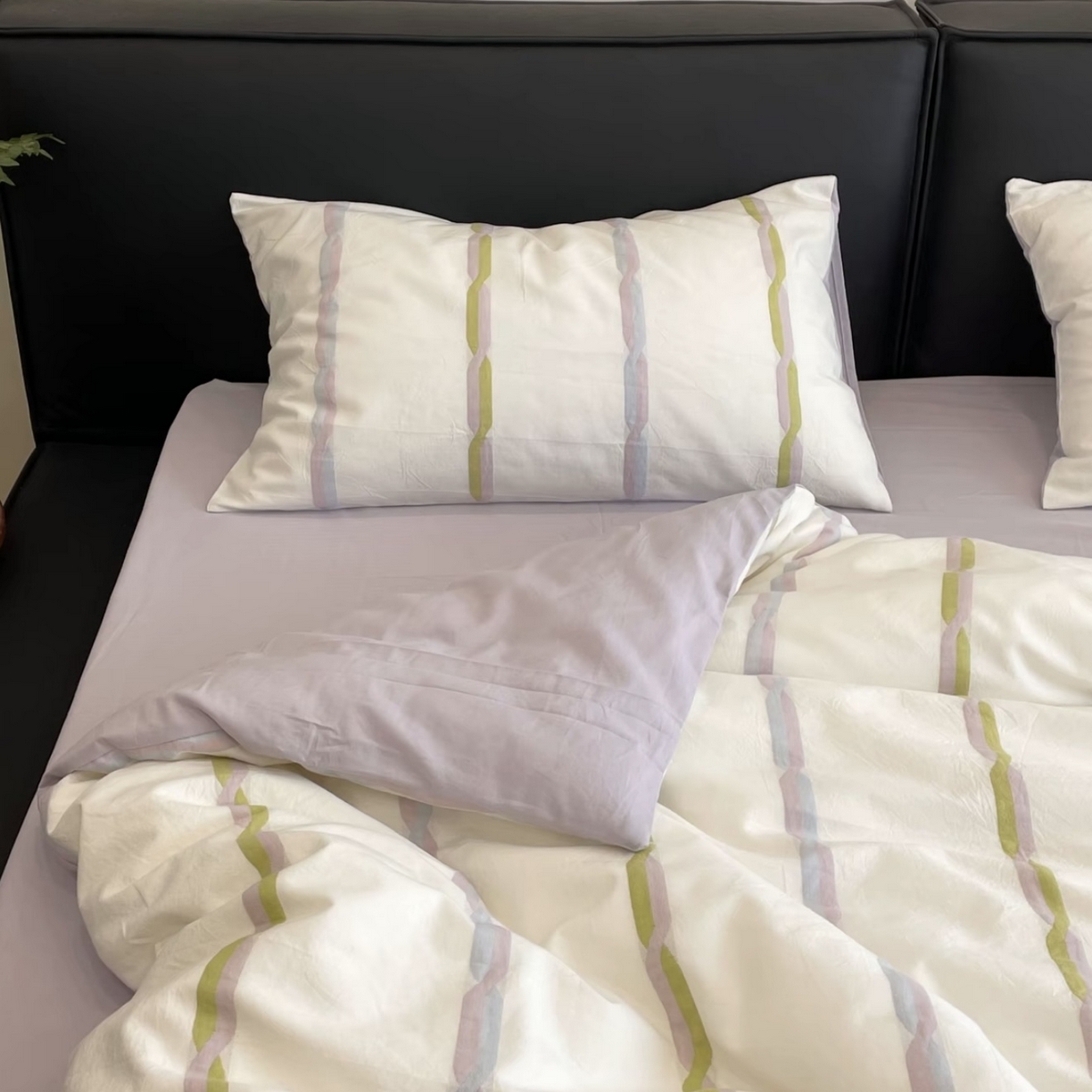 91家纺网 家纺一手货源 找家纺 （总）双层纱家居 2025新款彩纱稿花全棉纯棉色织提花四件套