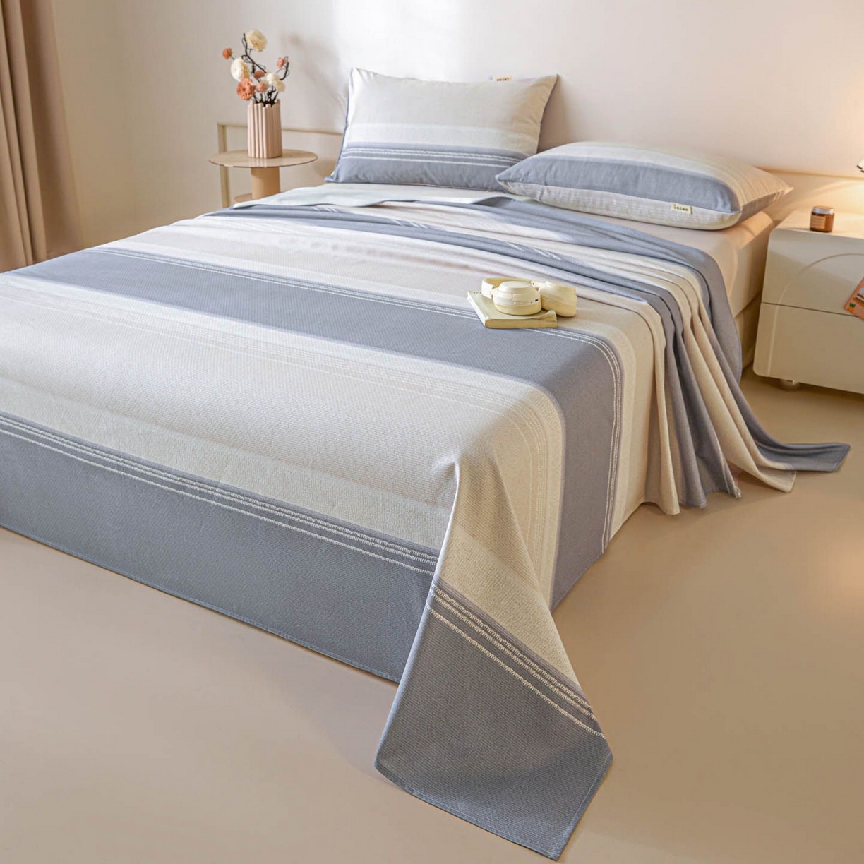 91家纺网 家纺一手货源 找家纺 （总）涵宸家纺 2026新款全棉提花老粗布-单床单