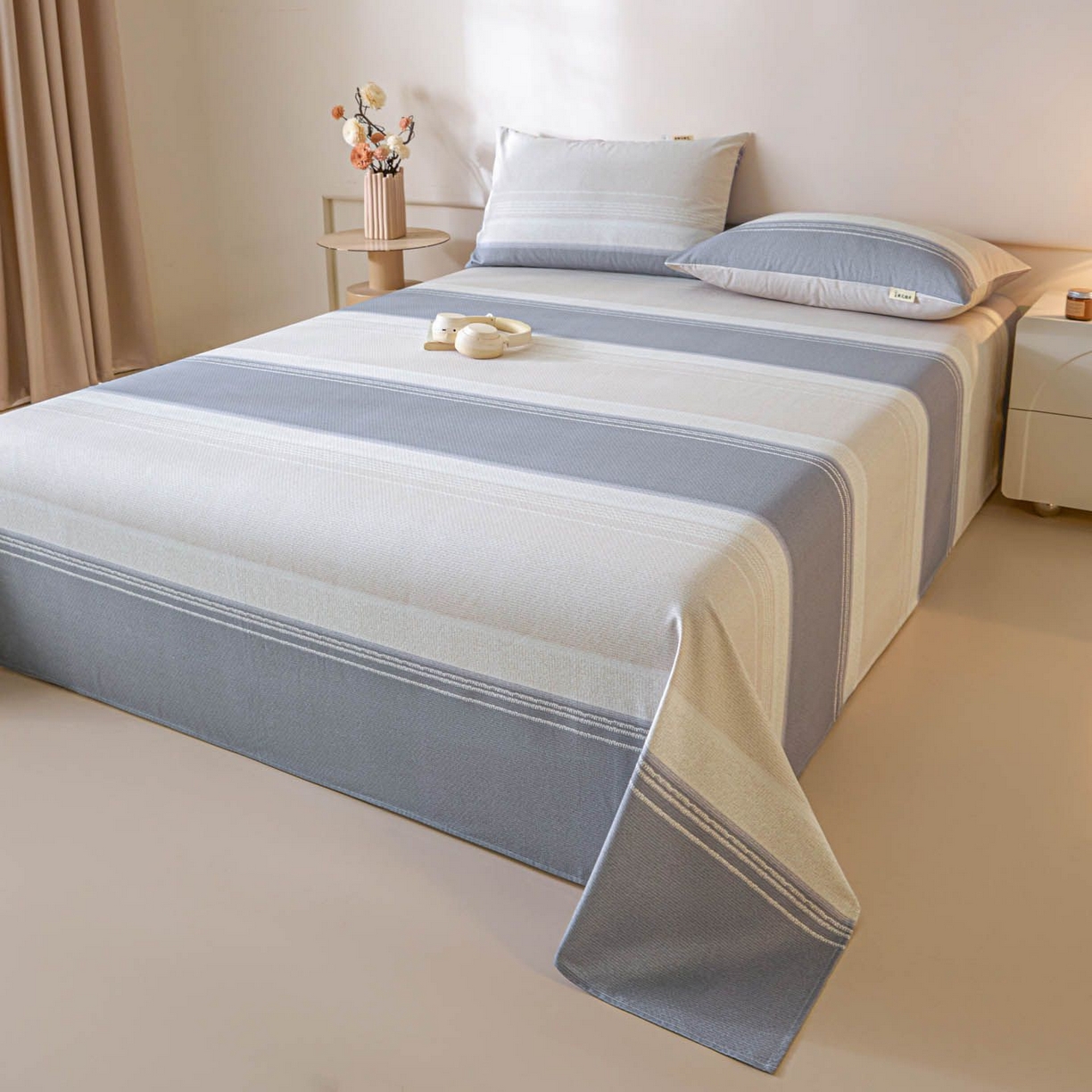 91家纺网 家纺一手货源 找家纺 （总）涵宸家纺 2026新款全棉提花老粗布-单床单