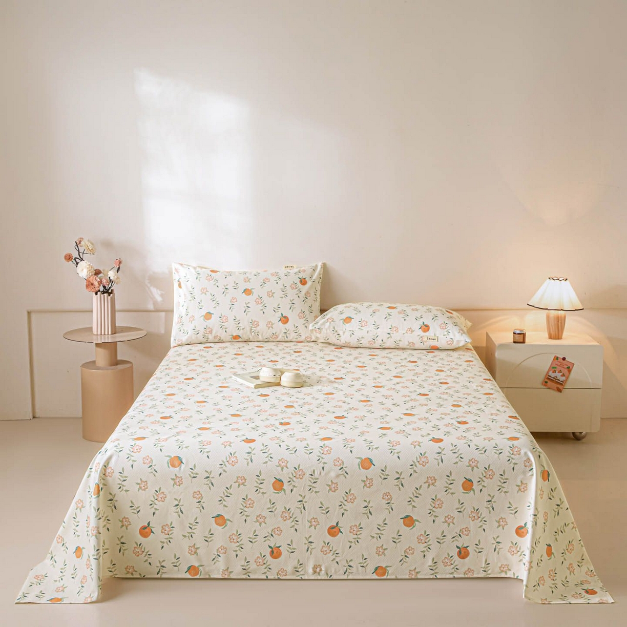 91家纺网 家纺一手货源 找家纺 涵宸家纺 2026新款全棉提花老粗布-单床单 床单-桔趣