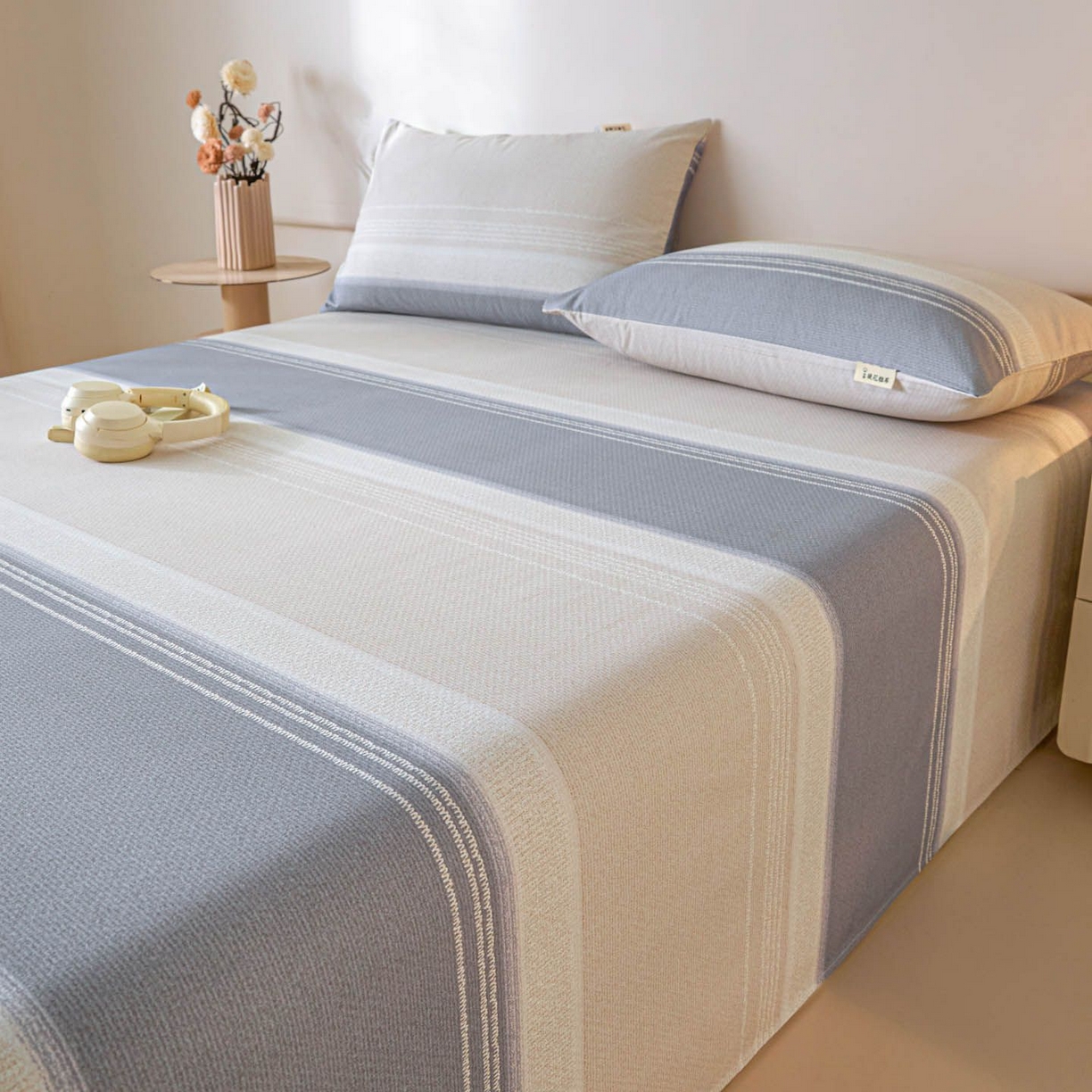 91家纺网 家纺一手货源 找家纺 涵宸家纺 2026新款全棉提花老粗布-单床单 床单-北欧风光