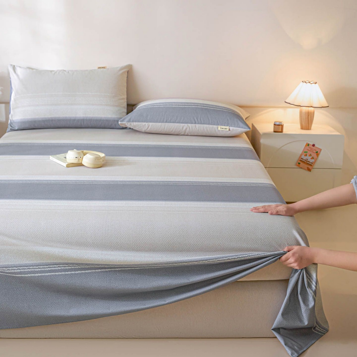 91家纺网 家纺一手货源 找家纺 涵宸家纺 2026新款全棉提花老粗布-单床单 床单-北欧风光