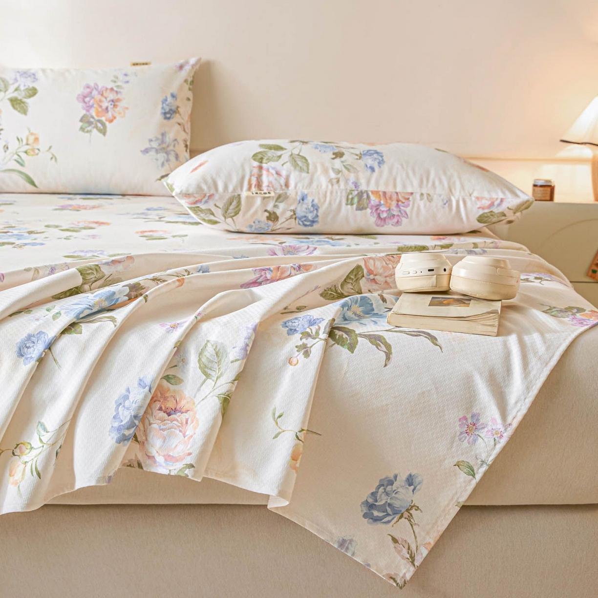 91家纺网 家纺一手货源 找家纺 涵宸家纺 2026新款全棉提花老粗布-单床单 床单-彩花语