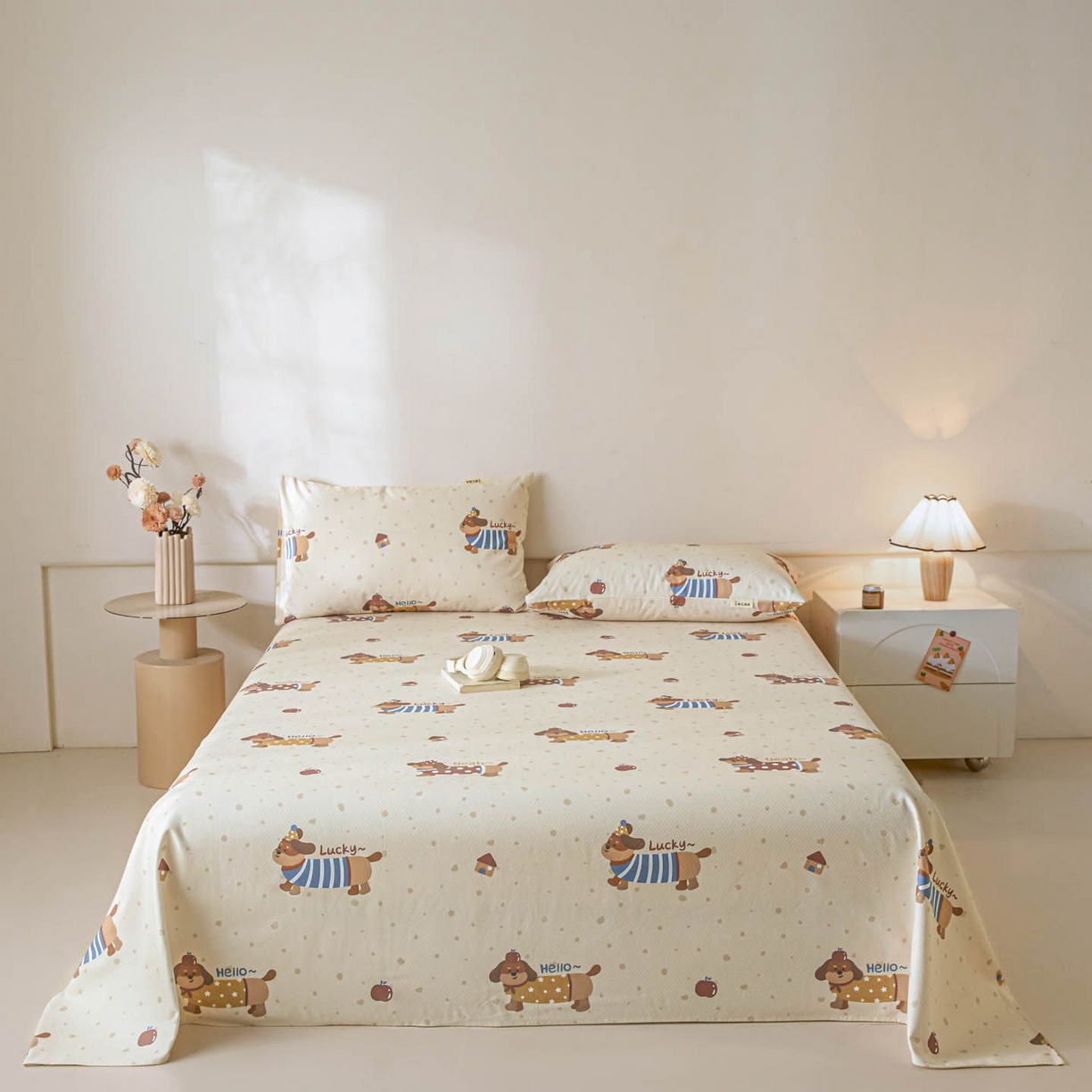 涵宸家纺 2026新款全棉提花老粗布-单床单 床单-彩运