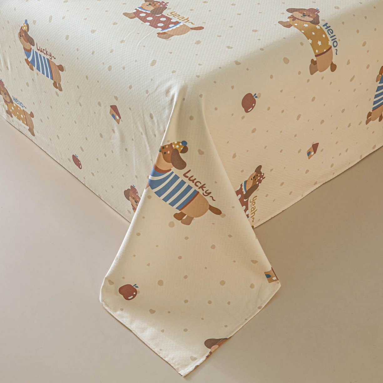 91家纺网 家纺一手货源 找家纺 涵宸家纺 2026新款全棉提花老粗布-单床单 床单-彩运