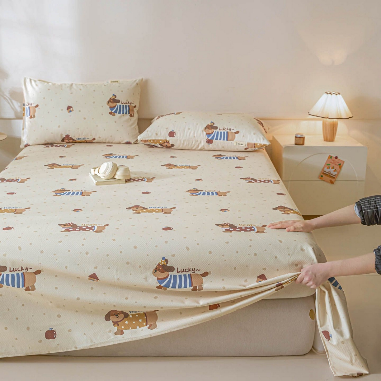 91家纺网 家纺一手货源 找家纺 涵宸家纺 2026新款全棉提花老粗布-单床单 床单-彩运