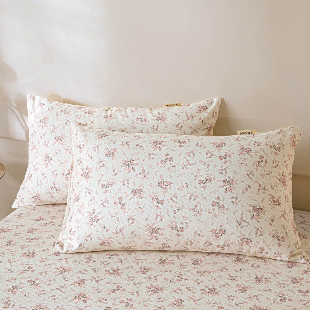 91家纺网 家纺一手货源 找家纺 涵宸家纺 2026新款全棉提花老粗布-单床单 床单-粉色恋人