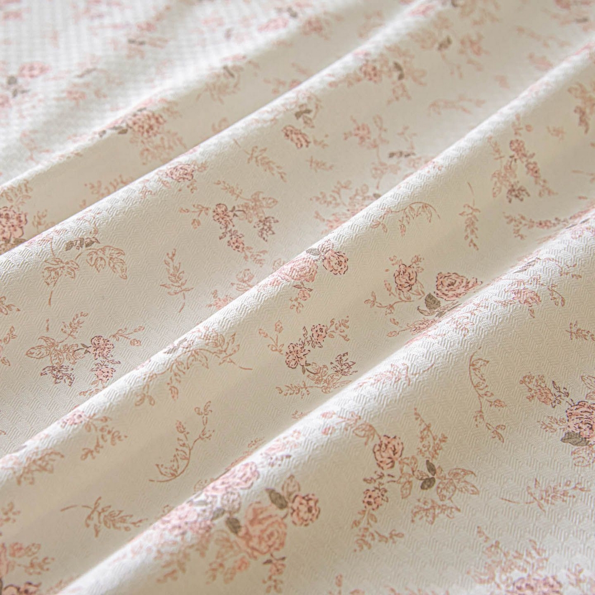 91家纺网 家纺一手货源 找家纺 涵宸家纺 2026新款全棉提花老粗布-单床单 床单-粉色恋人