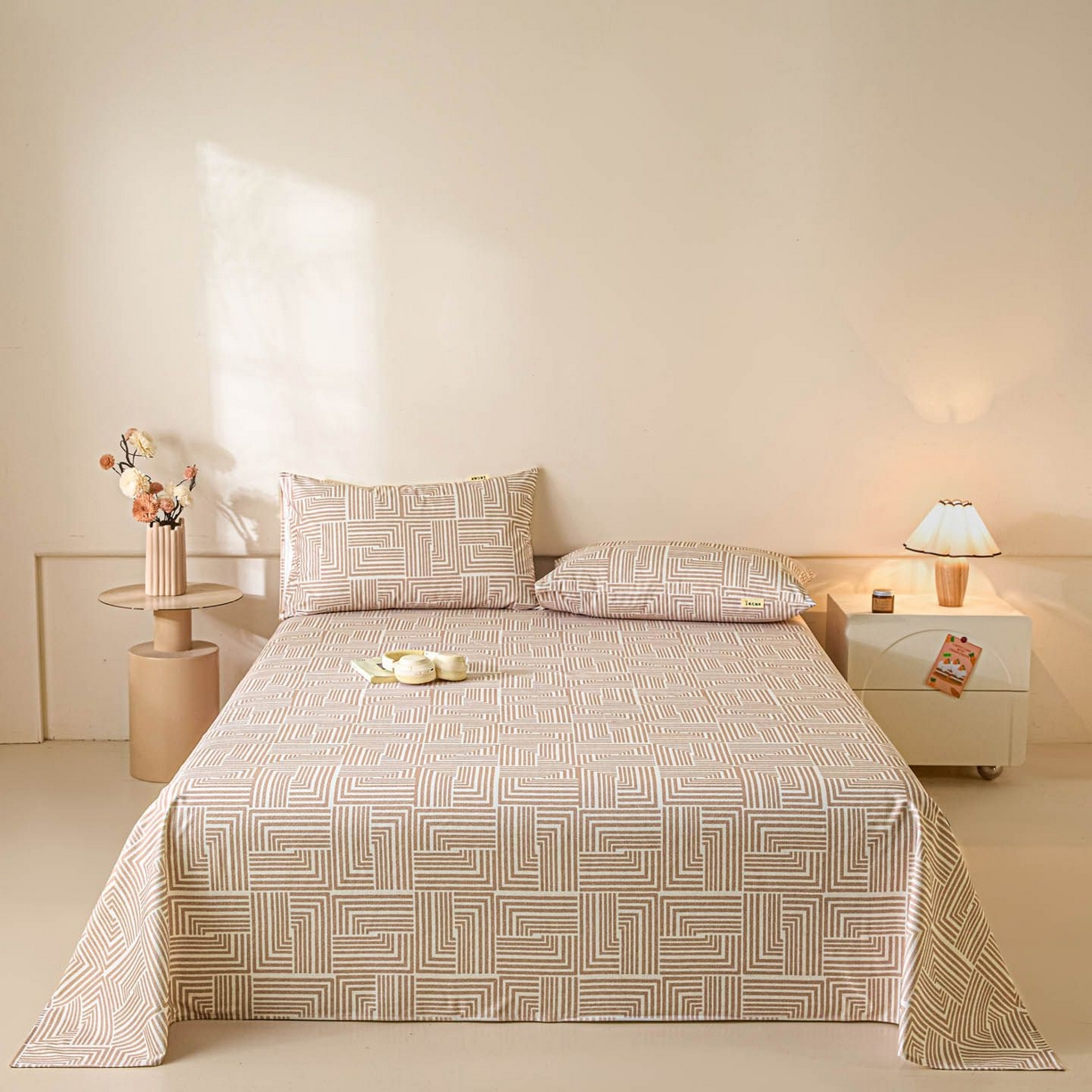 涵宸家纺 2026新款全棉提花老粗布-单床单 床单-格序