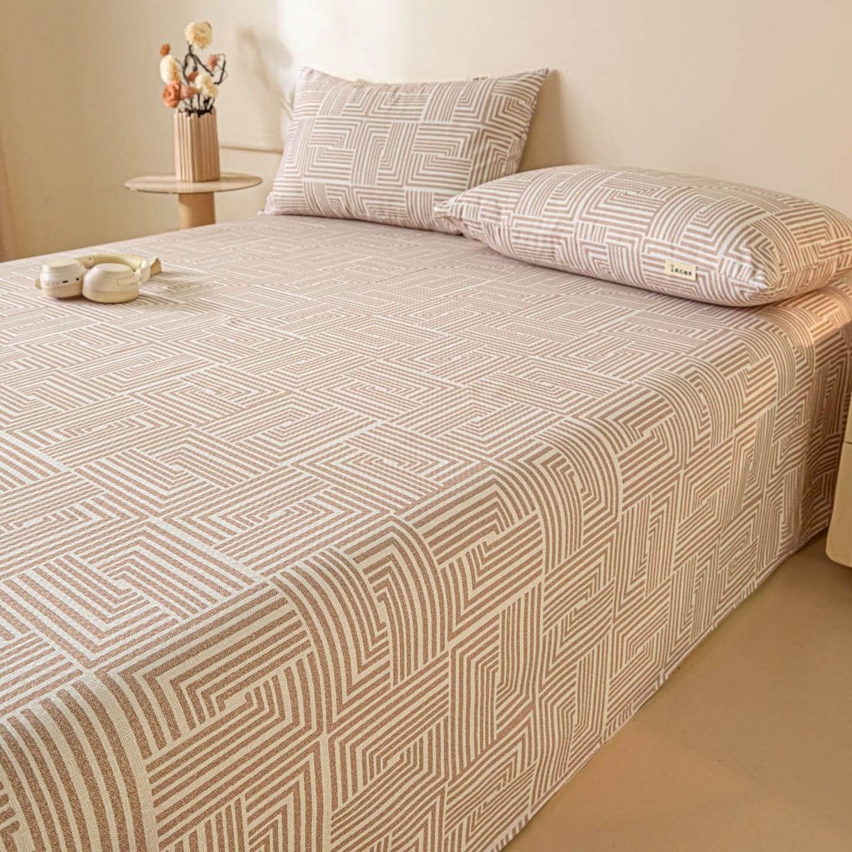 91家纺网 家纺一手货源 找家纺 涵宸家纺 2026新款全棉提花老粗布-单床单 床单-格序