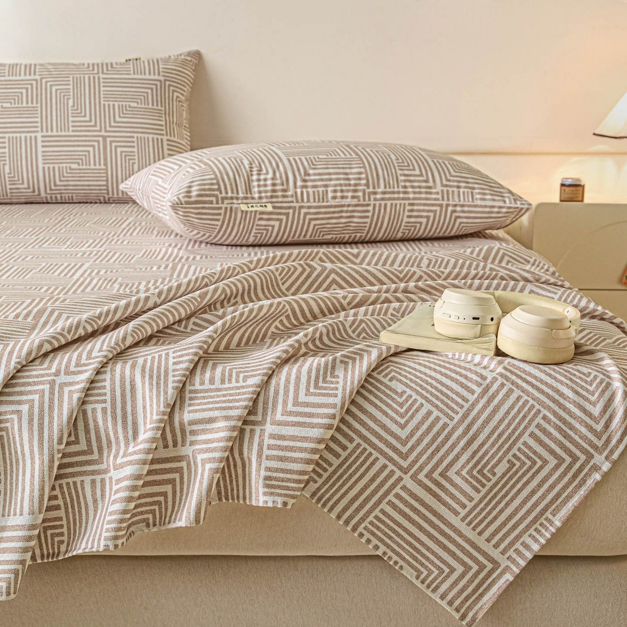 91家纺网 家纺一手货源 找家纺 涵宸家纺 2026新款全棉提花老粗布-单床单 床单-格序