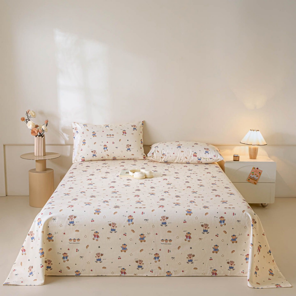 涵宸家纺 2026新款全棉提花老粗布-单床单 床单-活力熊