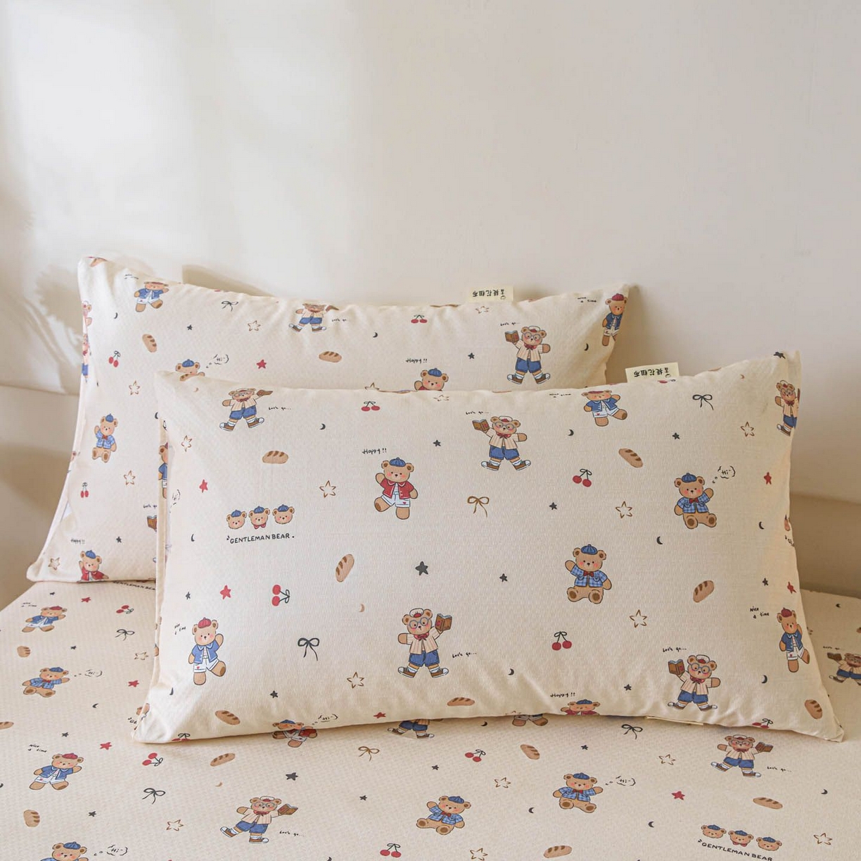 91家纺网 家纺一手货源 找家纺 涵宸家纺 2026新款全棉提花老粗布-单床单 床单-活力熊