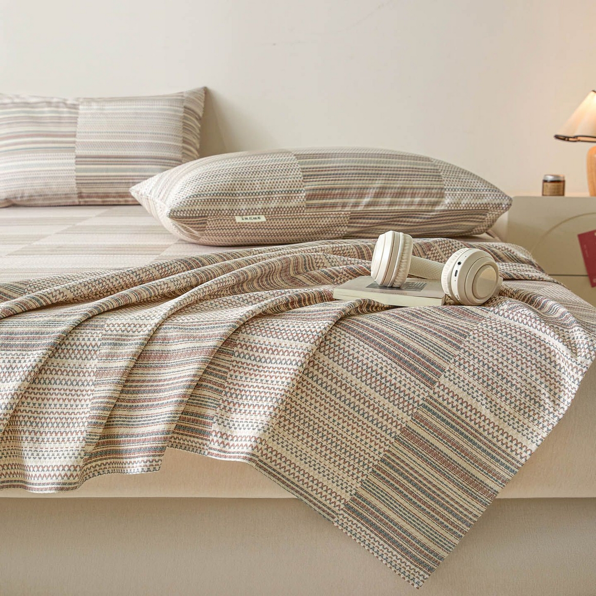 91家纺网 家纺一手货源 找家纺 涵宸家纺 2026新款全棉提花老粗布-单床单 床单-经纬格