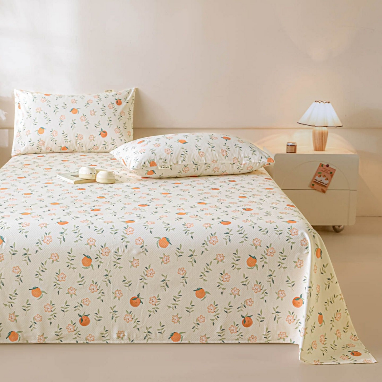 91家纺网 家纺一手货源 找家纺 涵宸家纺 2026新款全棉提花老粗布-单床单 床单-桔趣