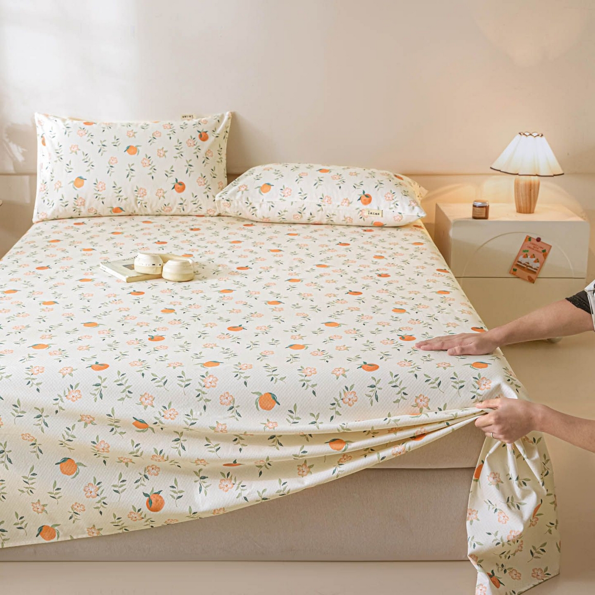 91家纺网 家纺一手货源 找家纺 涵宸家纺 2026新款全棉提花老粗布-单床单 床单-桔趣