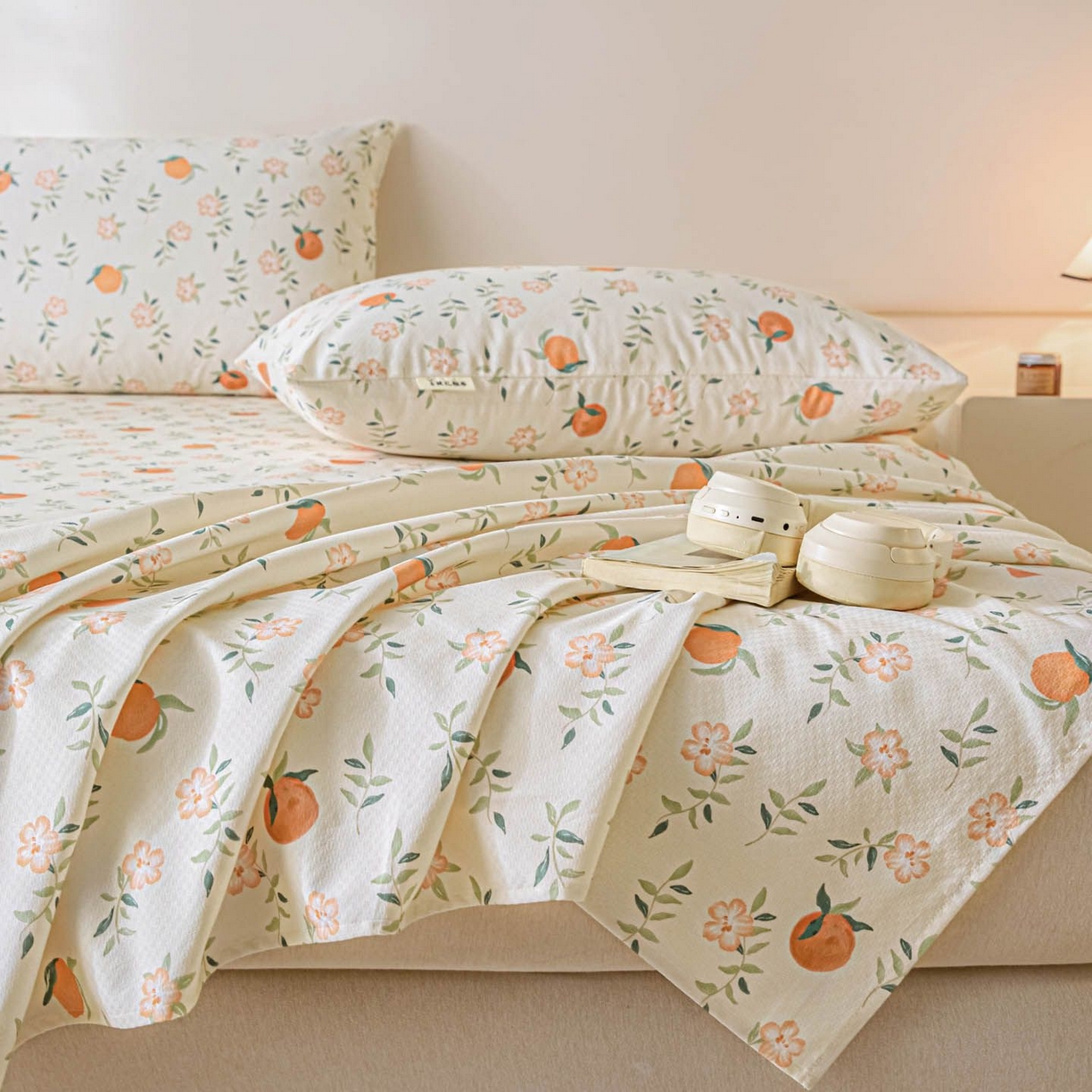 91家纺网 家纺一手货源 找家纺 涵宸家纺 2026新款全棉提花老粗布-单床单 床单-桔趣