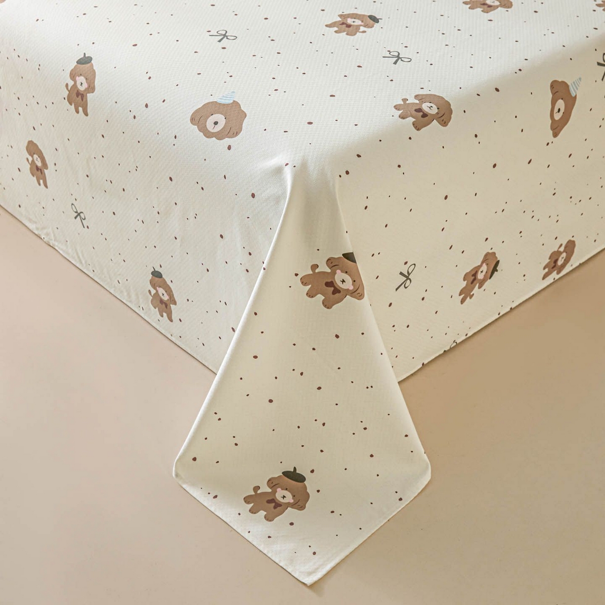 91家纺网 家纺一手货源 找家纺 涵宸家纺 2026新款全棉提花老粗布-单床单 床单-萌犬礼