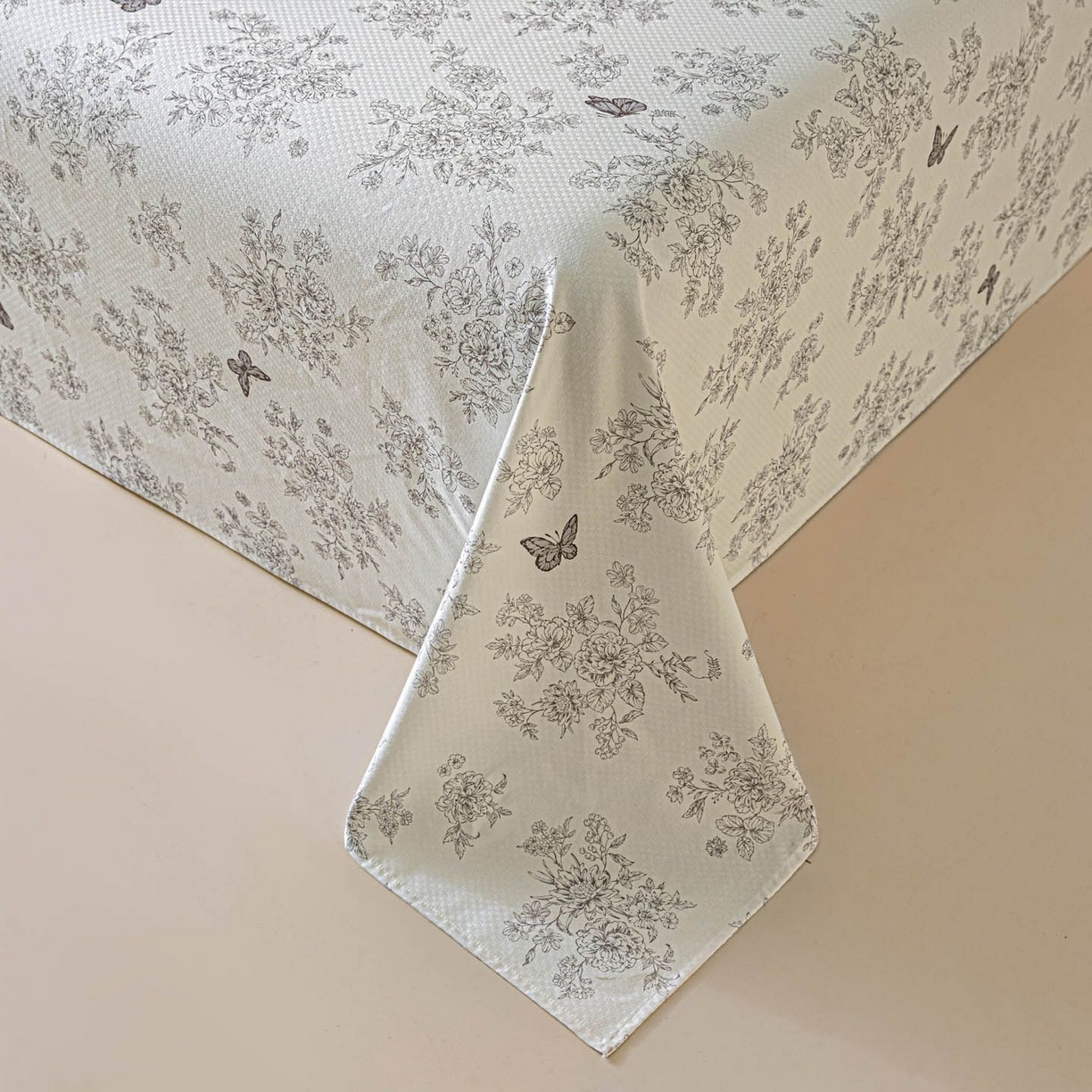 91家纺网 家纺一手货源 找家纺 涵宸家纺 2026新款全棉提花老粗布-单床单 床单-墨蝶