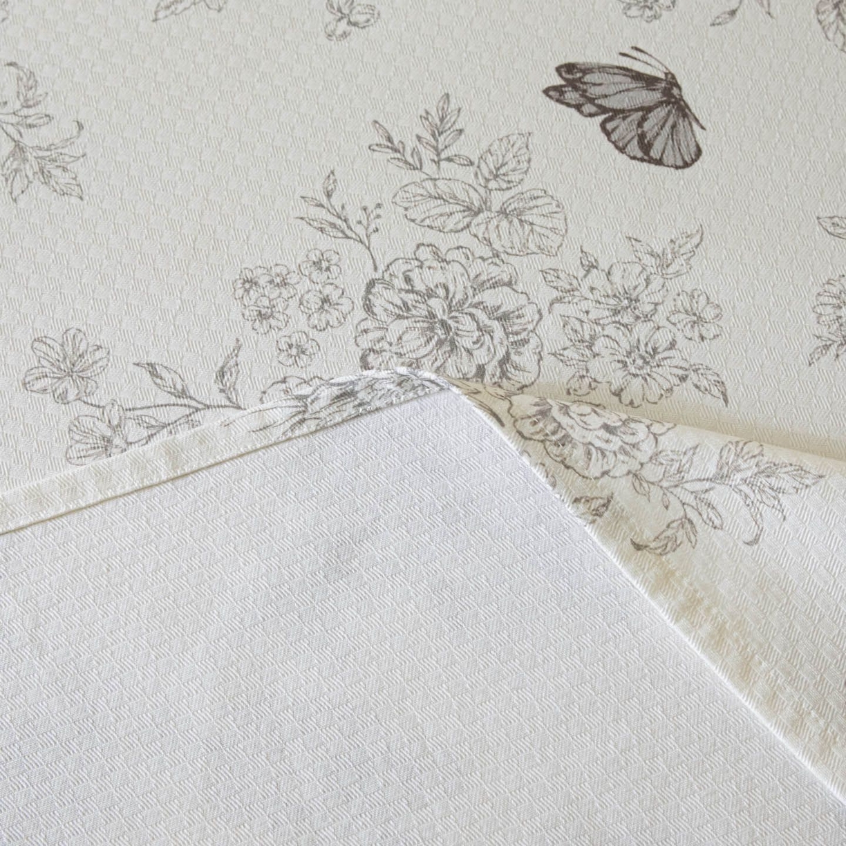 91家纺网 家纺一手货源 找家纺 涵宸家纺 2026新款全棉提花老粗布-单床单 床单-墨蝶