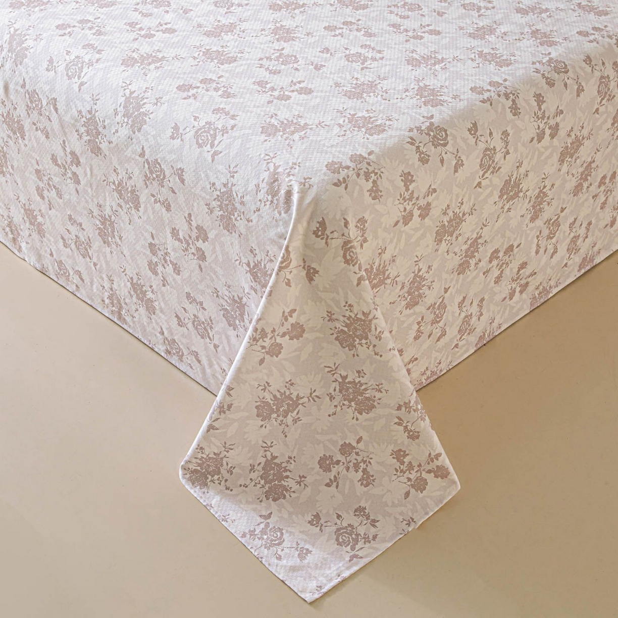 91家纺网 家纺一手货源 找家纺 涵宸家纺 2026新款全棉提花老粗布-单床单 床单-暖花甜梦