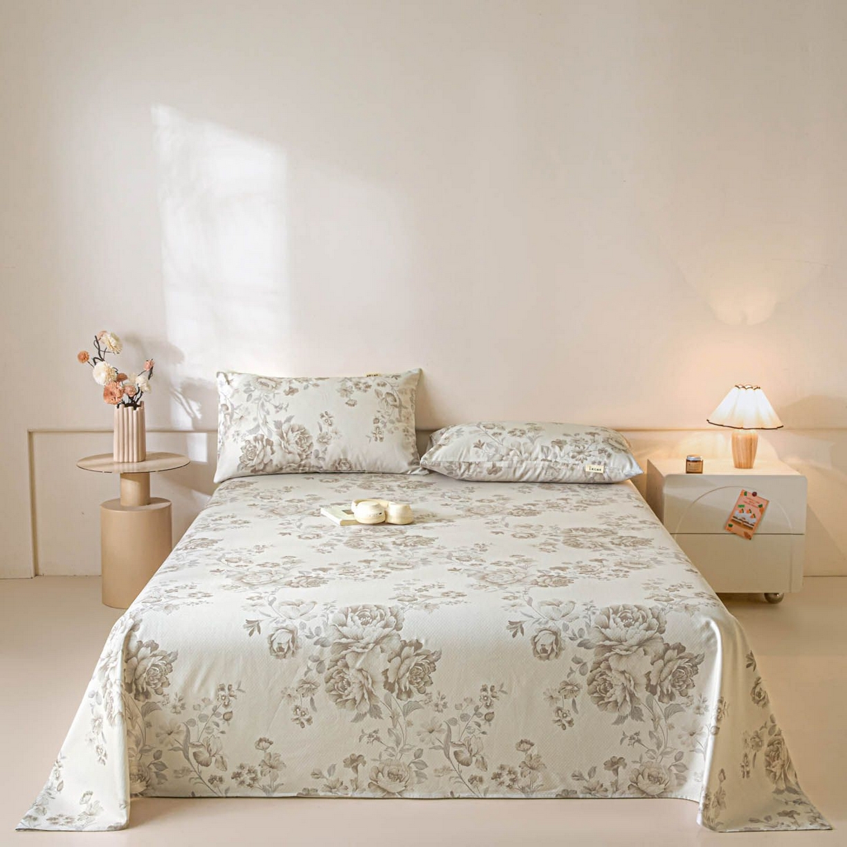 涵宸家纺 2026新款全棉提花老粗布-单床单 床单-挪威花园