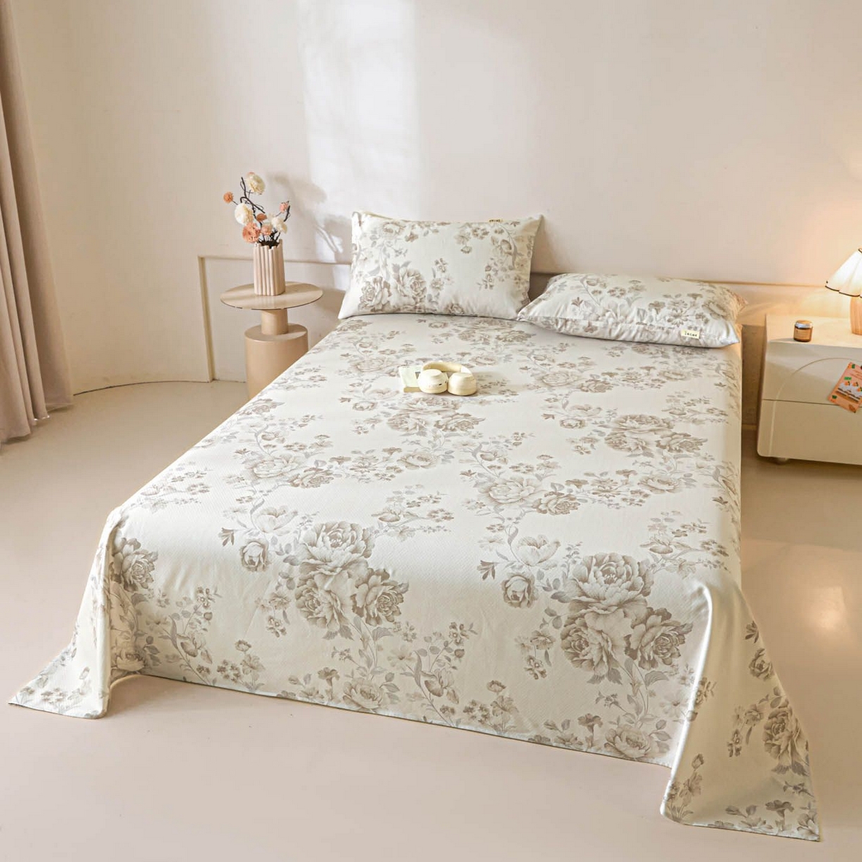 91家纺网 家纺一手货源 找家纺 涵宸家纺 2026新款全棉提花老粗布-单床单 床单-挪威花园