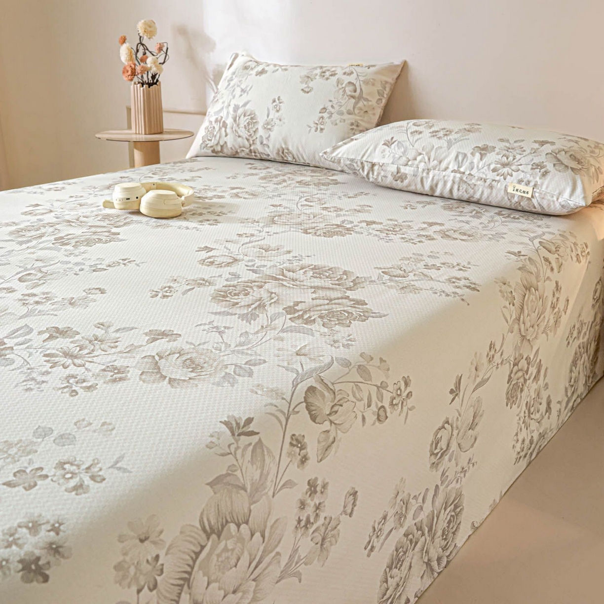 91家纺网 家纺一手货源 找家纺 涵宸家纺 2026新款全棉提花老粗布-单床单 床单-挪威花园