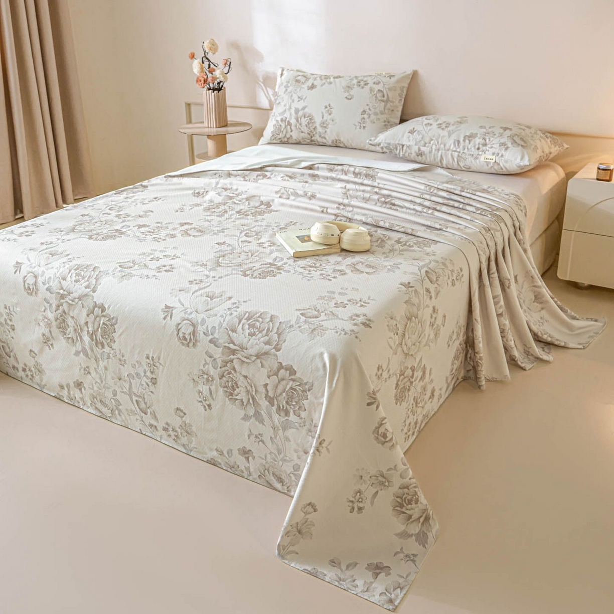 91家纺网 家纺一手货源 找家纺 涵宸家纺 2026新款全棉提花老粗布-单床单 床单-挪威花园