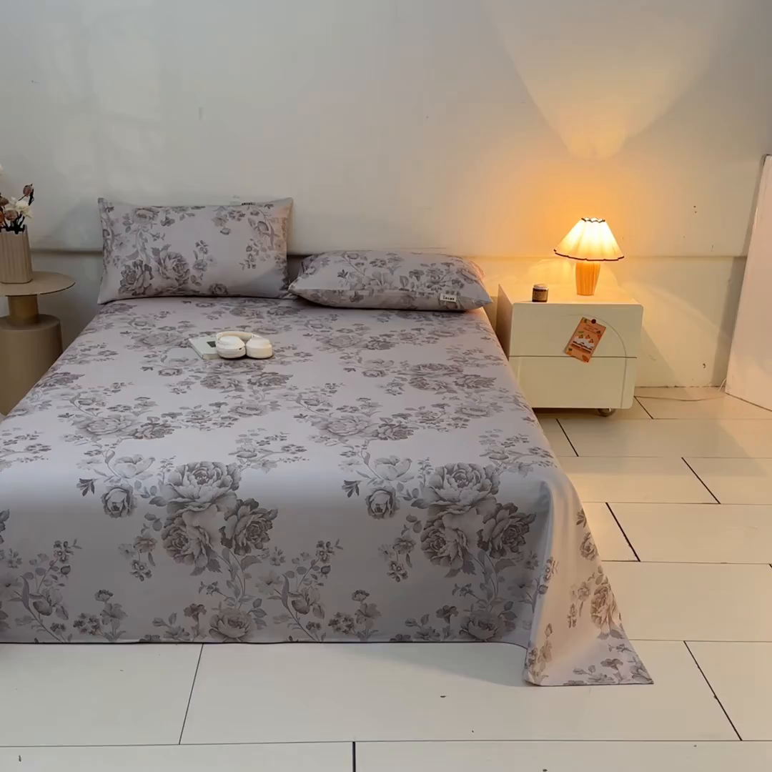 91家纺网 家纺一手货源 找家纺 涵宸家纺 2026新款全棉提花老粗布-单床单 床单-挪威花园