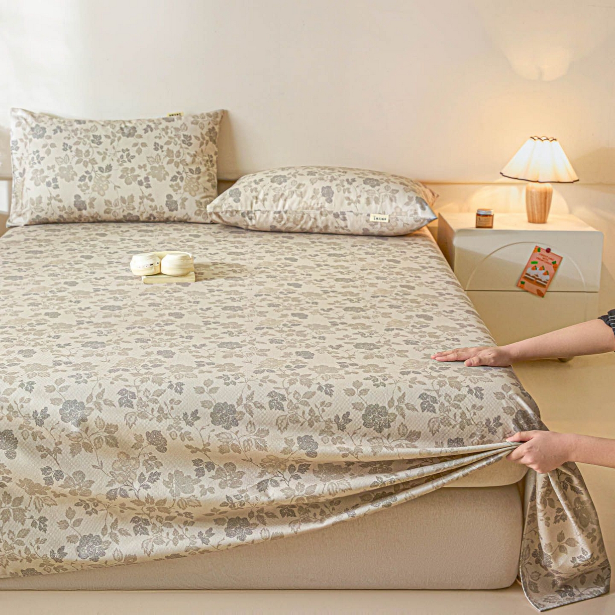 91家纺网 家纺一手货源 找家纺 涵宸家纺 2026新款全棉提花老粗布-单床单 床单-藤间花