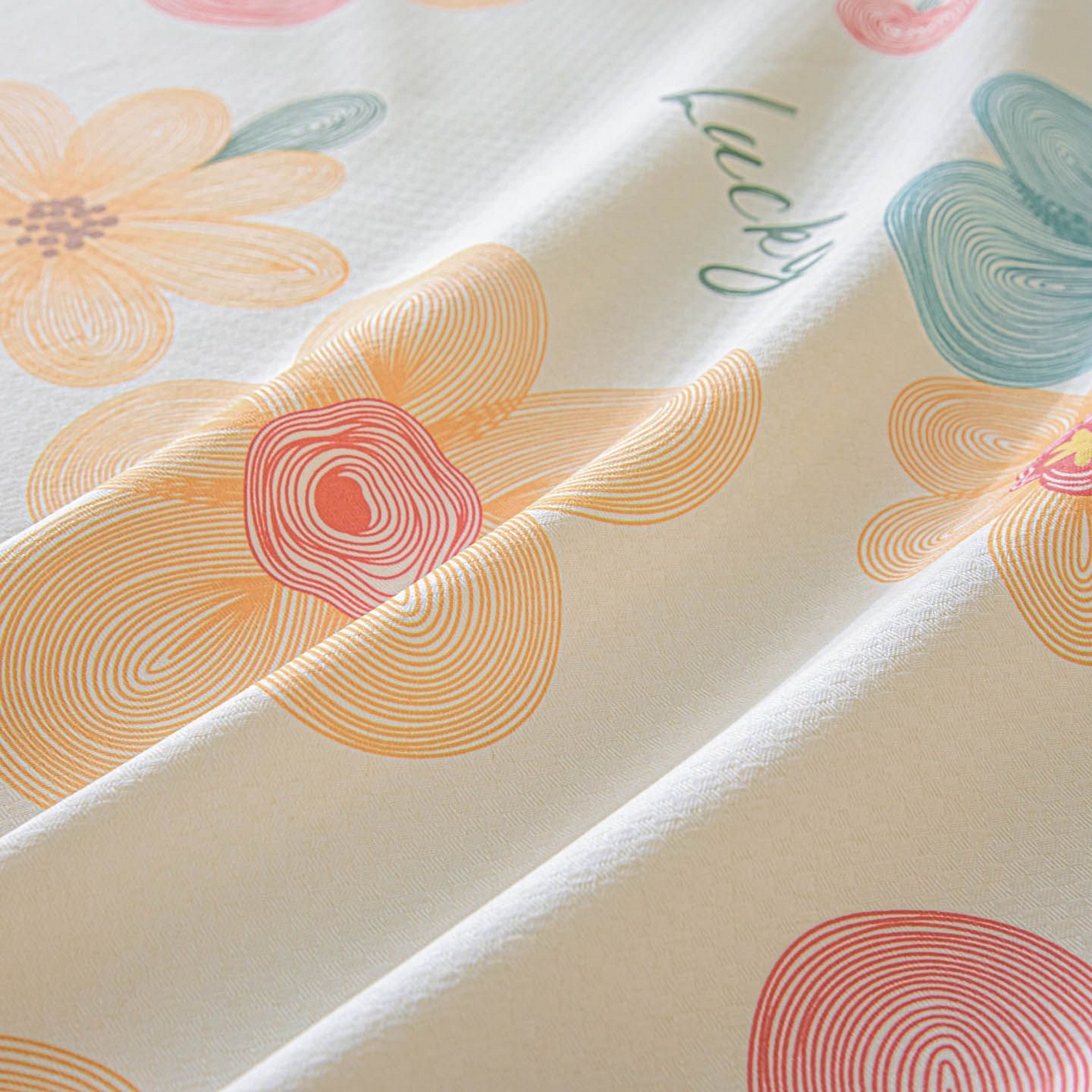 91家纺网 家纺一手货源 找家纺 涵宸家纺 2026新款全棉提花老粗布-单床单 床单-甜樱记