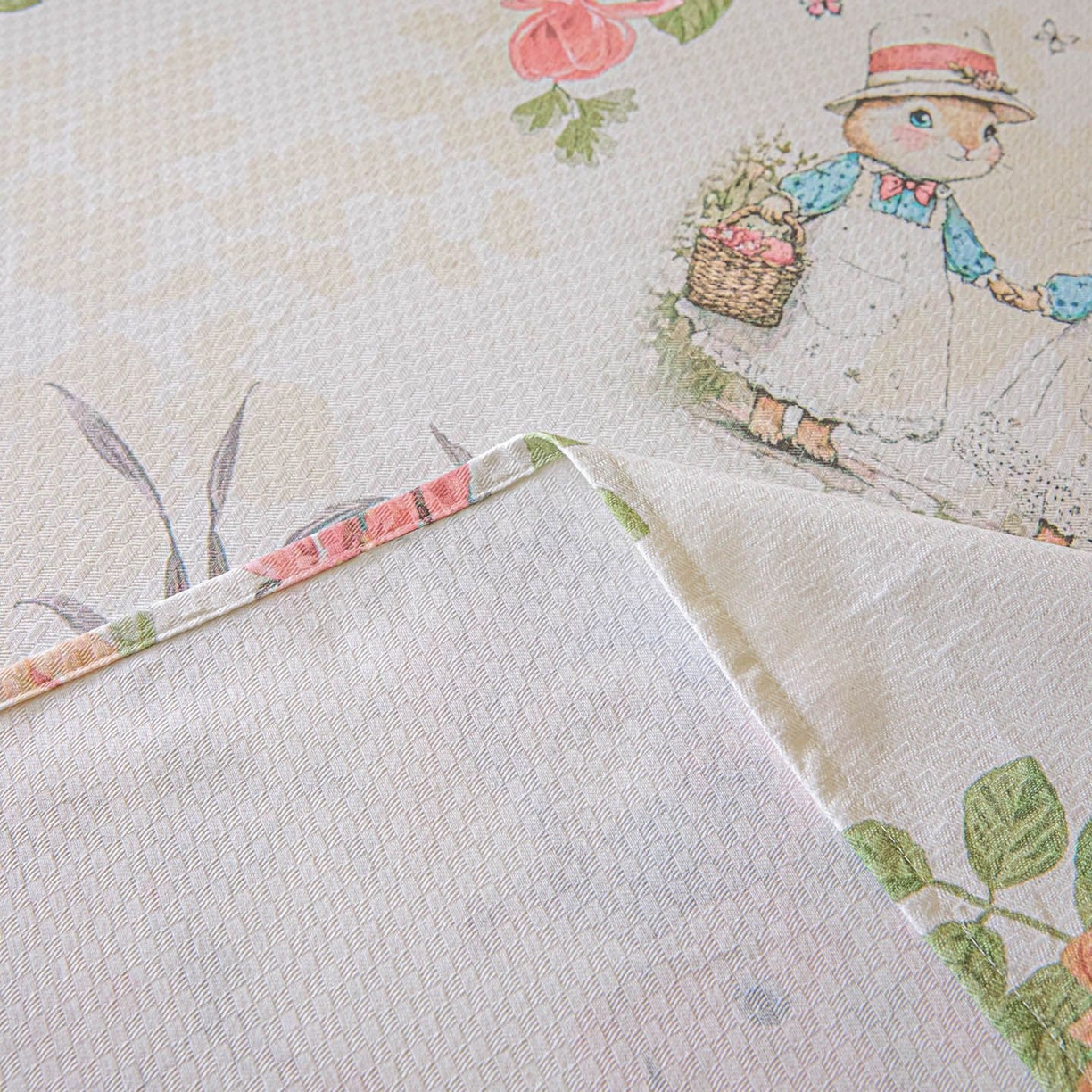 91家纺网 家纺一手货源 找家纺 涵宸家纺 2026新款全棉提花老粗布-单床单 床单-兔伴花