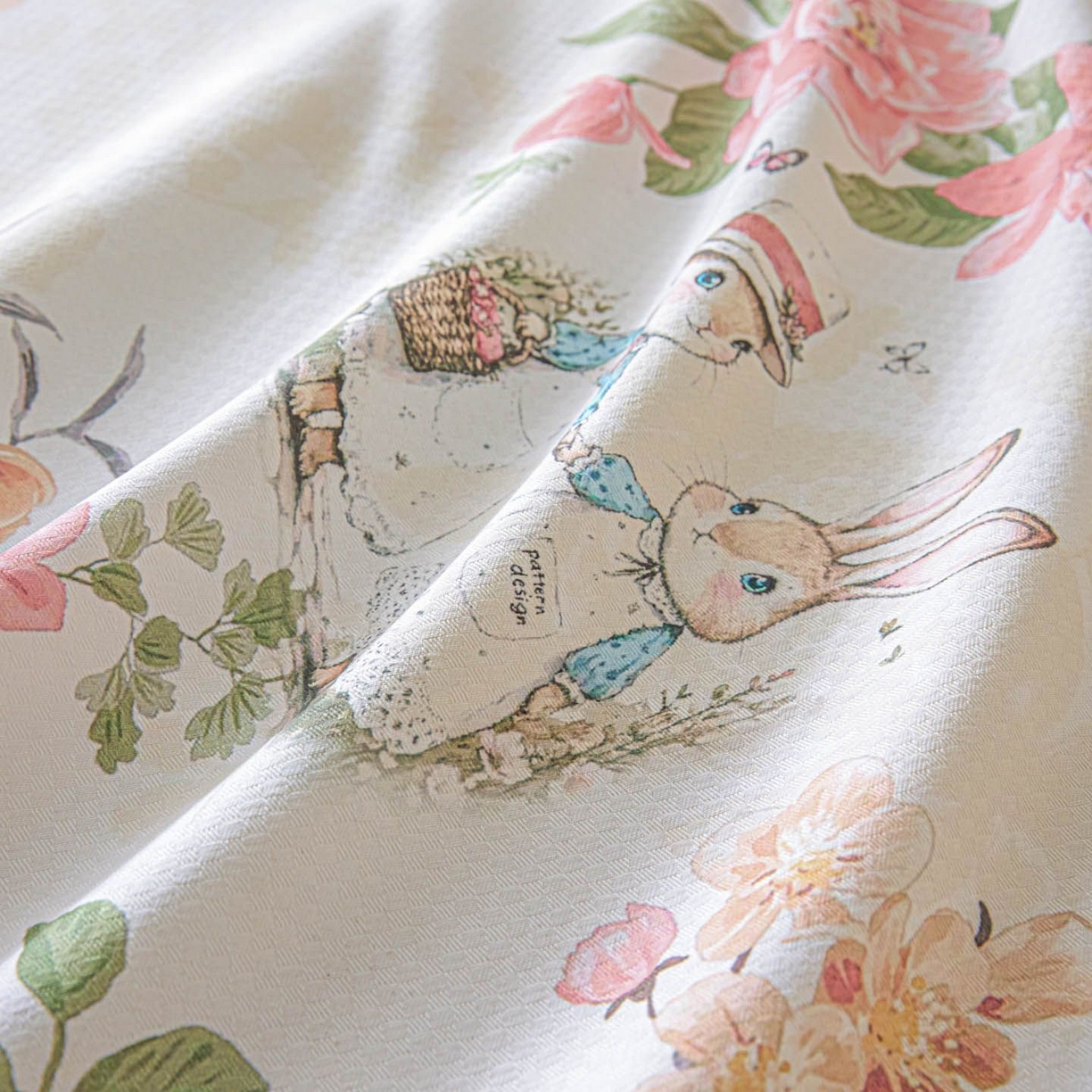 91家纺网 家纺一手货源 找家纺 涵宸家纺 2026新款全棉提花老粗布-单床单 床单-兔伴花