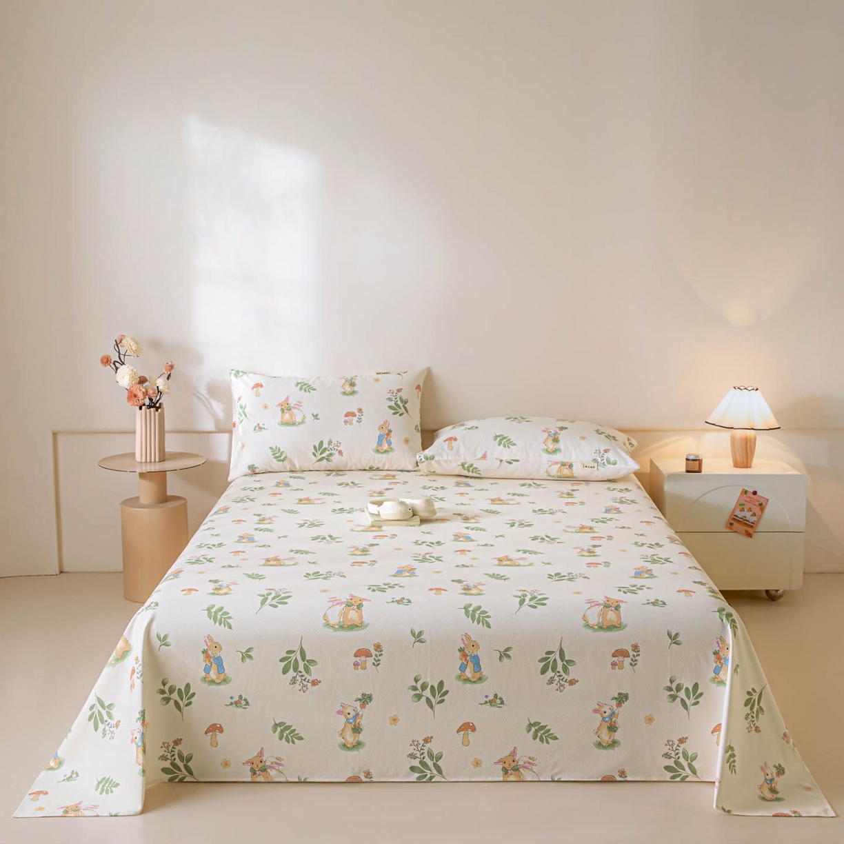 涵宸家纺 2026新款全棉提花老粗布-单床单 床单-兔屿