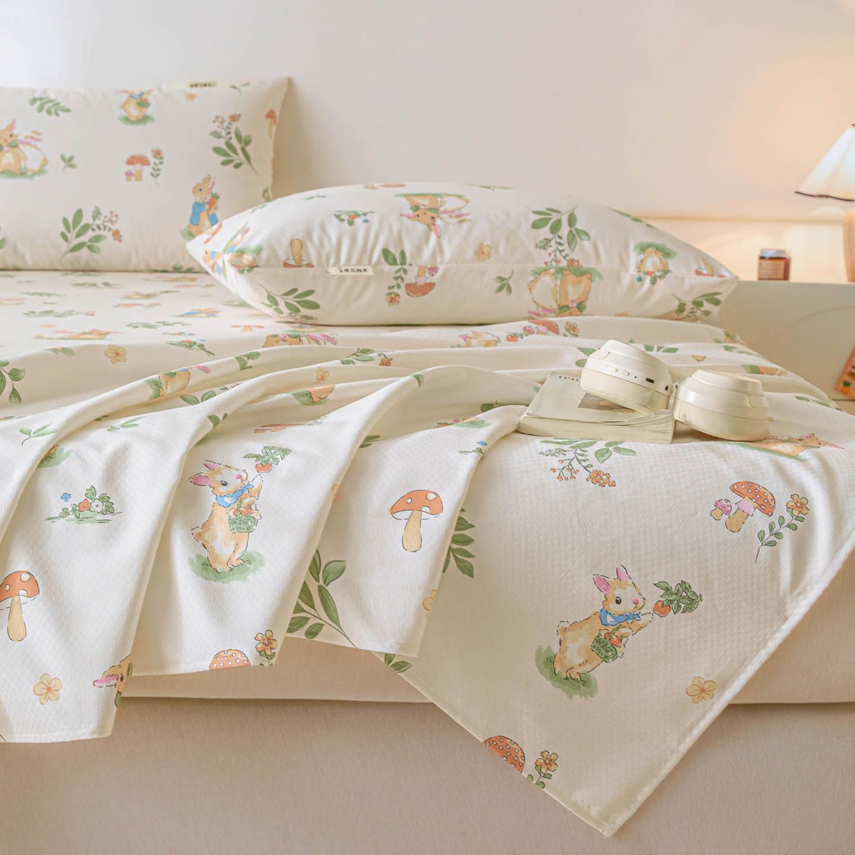 91家纺网 家纺一手货源 找家纺 涵宸家纺 2026新款全棉提花老粗布-单床单 床单-兔屿