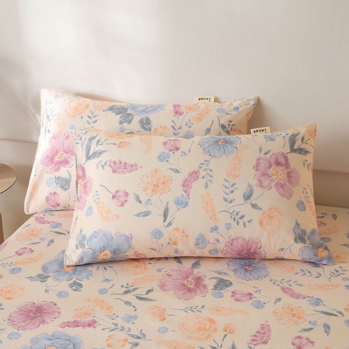 91家纺网 家纺一手货源 找家纺 涵宸家纺 2026新款全棉提花老粗布-单床单 床单-紫晴空