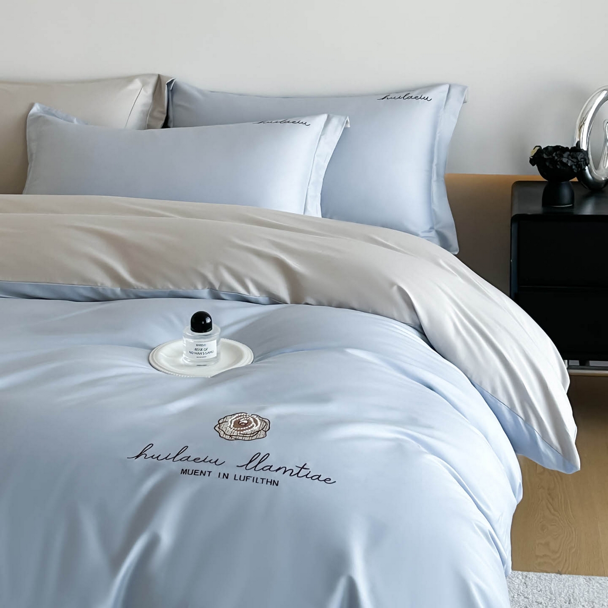 91家纺网 家纺一手货源 找家纺 涵宸家纺 2026新款全棉工艺款四件套-西雅图 西雅图-兰