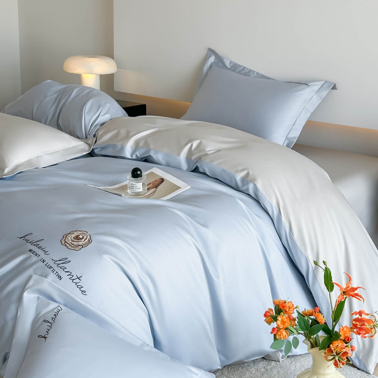 91家纺网 家纺一手货源 找家纺 涵宸家纺 2026新款全棉工艺款四件套-西雅图 西雅图-兰