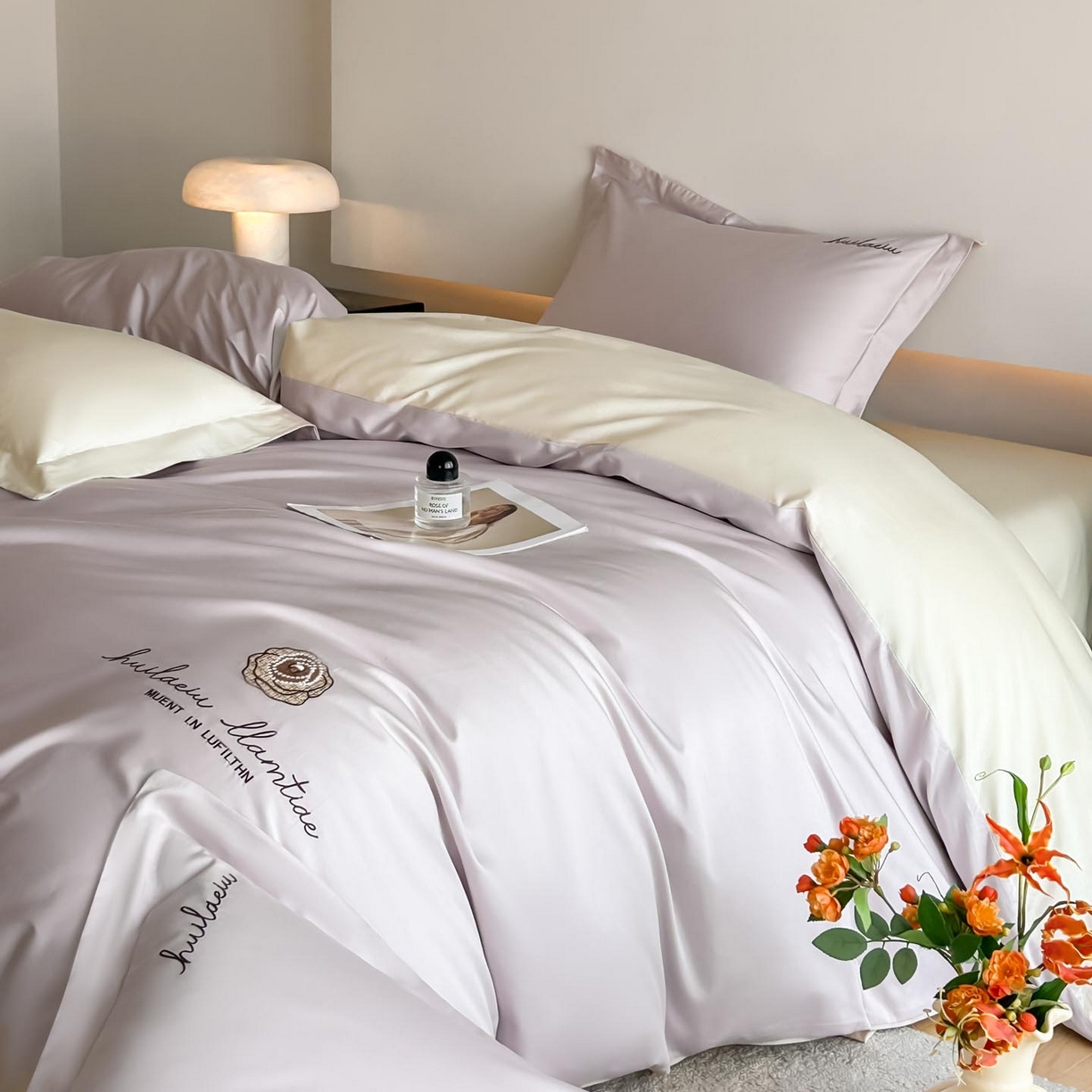 91家纺网 家纺一手货源 找家纺 涵宸家纺 2026新款全棉工艺款四件套-西雅图 西雅图-紫