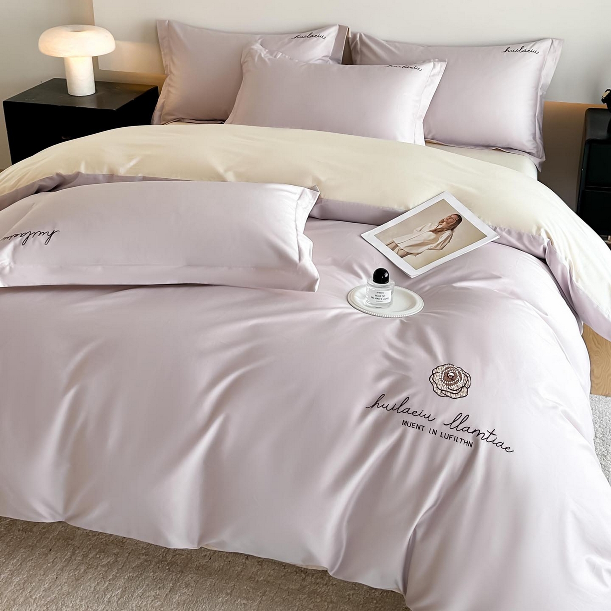 涵宸家纺 2026新款全棉工艺款四件套-西雅图 西雅图-紫