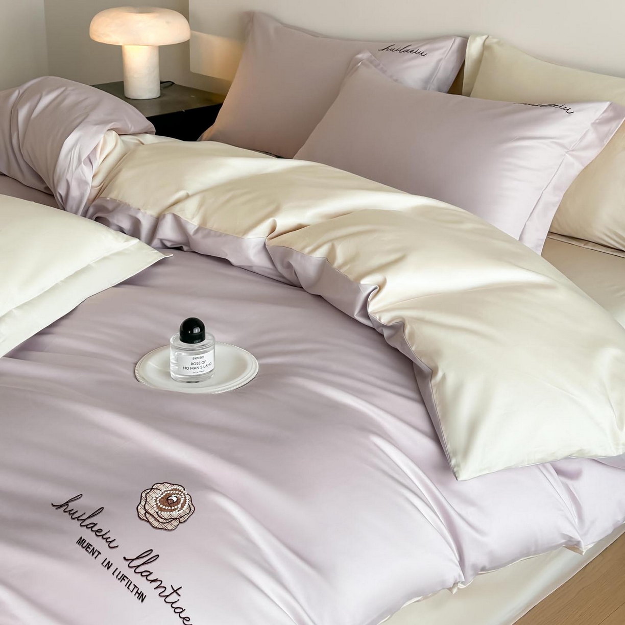 91家纺网 家纺一手货源 找家纺 涵宸家纺 2026新款全棉工艺款四件套-西雅图 西雅图-紫