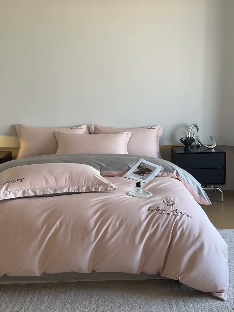 91家纺网 家纺一手货源 找家纺 （总）涵宸家纺 2026新款全棉工艺款四件套-西雅图