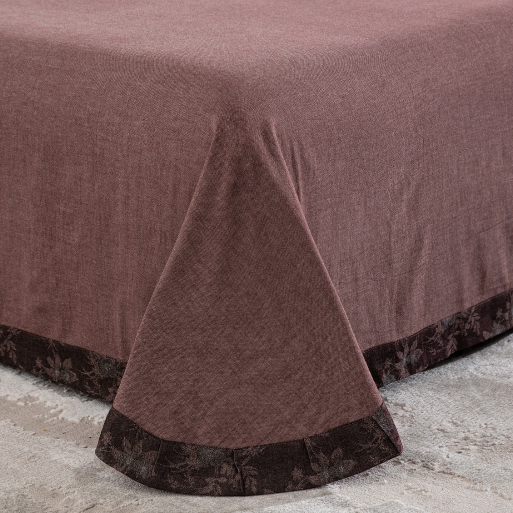 91家纺网 家纺一手货源 找家纺 （总）双层纱家居 2025新款法式花边全棉纯棉色织提花双层纱四件套