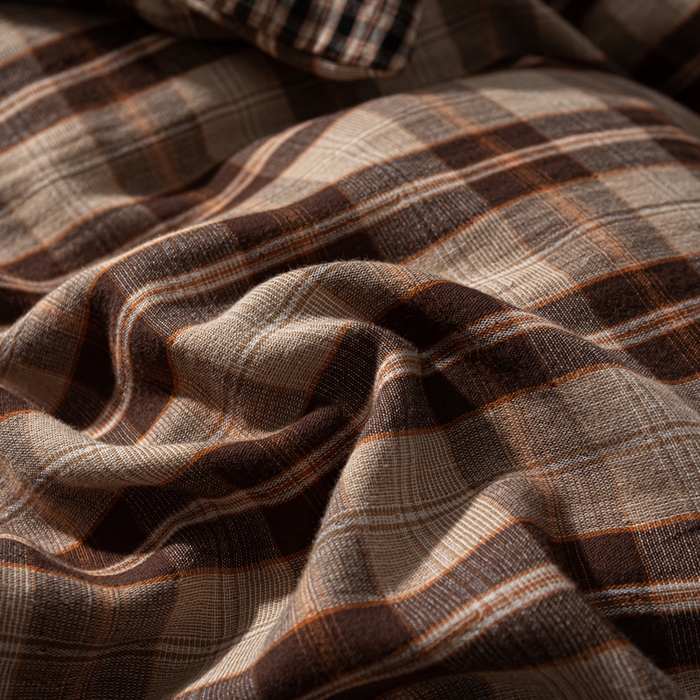 91家纺网 家纺一手货源 找家纺 （总）双层纱家居 2025新款全棉纯棉色织双层纱四件套