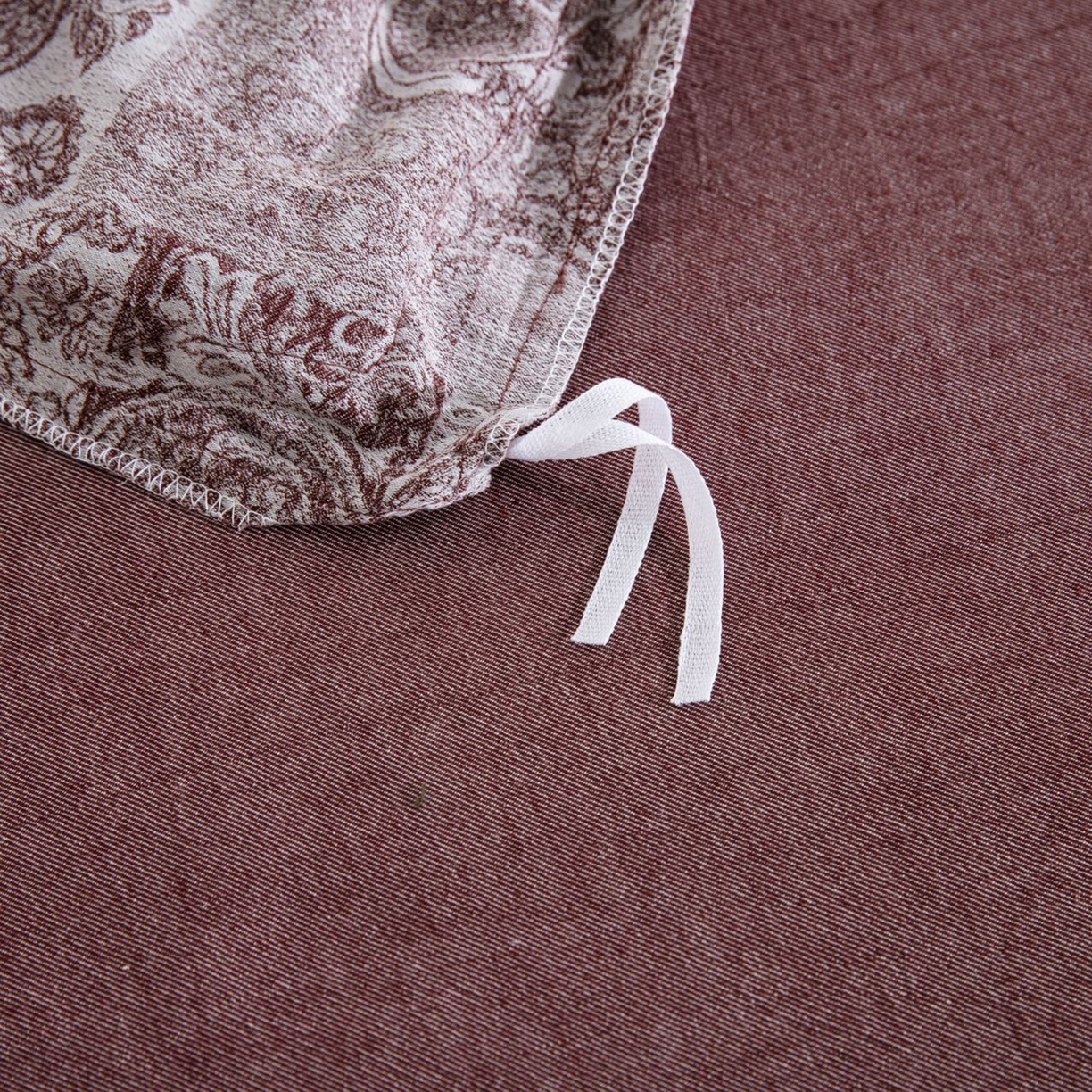 91家纺网 家纺一手货源 找家纺 双层纱家居 2025新款韩系中古风全棉纯棉色织提花四件套 兰亭序-花边款