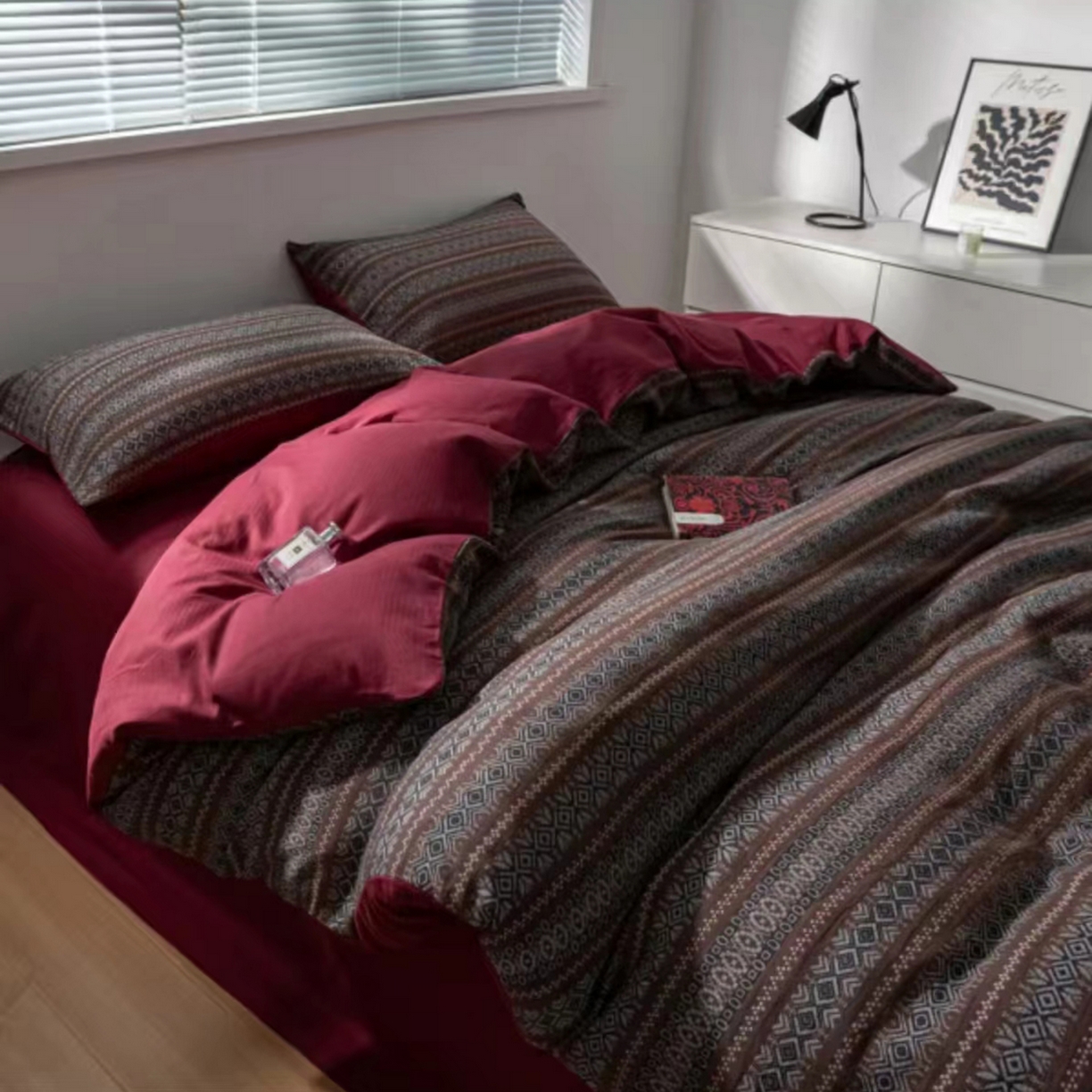 （总）双层纱家居 2025新款全棉纯棉色织提花双层纱四件套