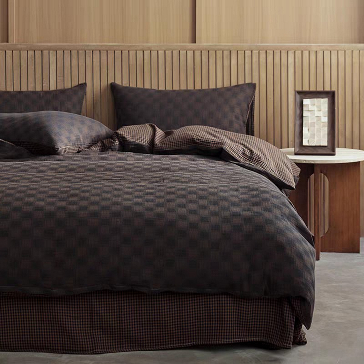 （总）双层纱家居 2025新款全棉纯棉色织双层纱四件套