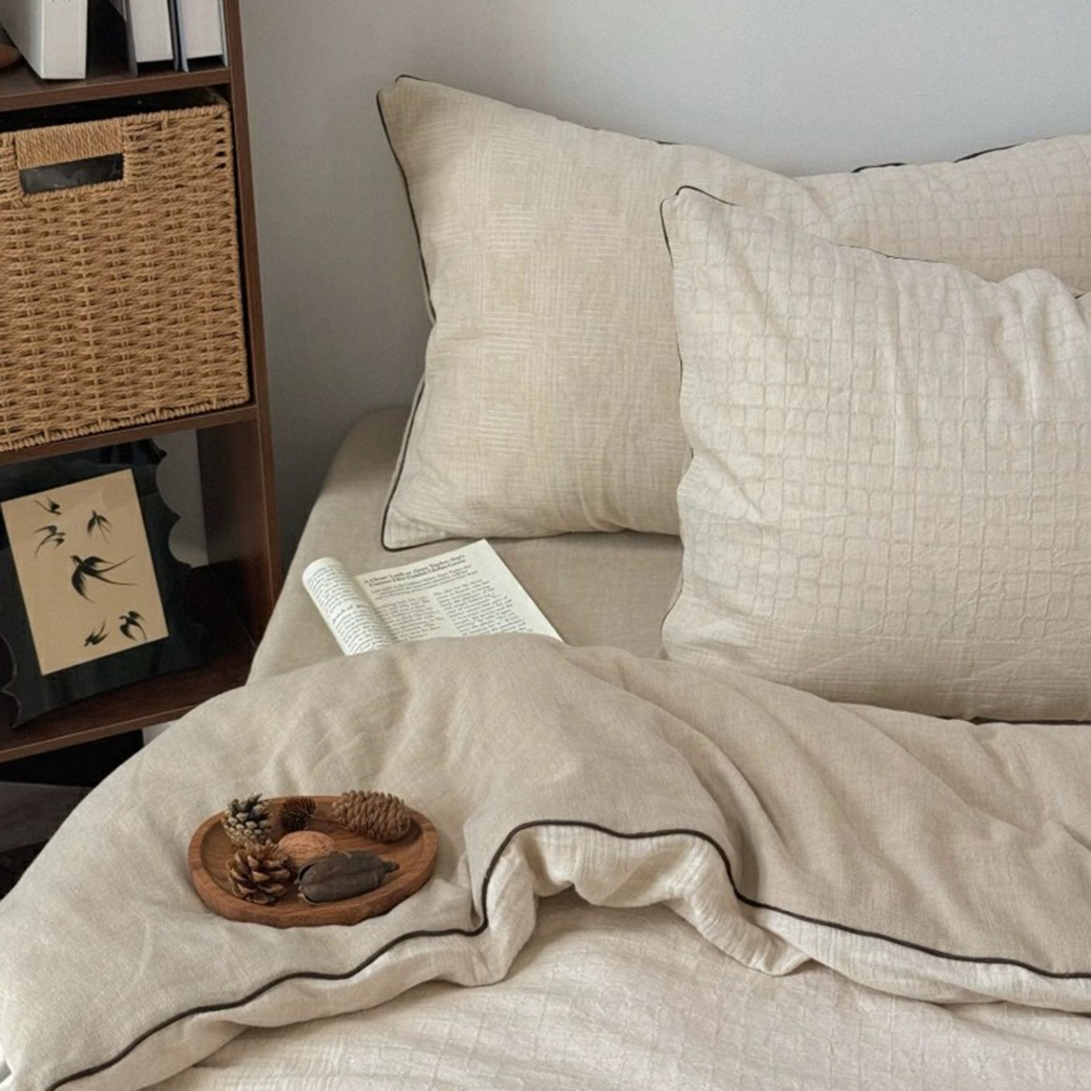 91家纺网 家纺一手货源 找家纺 （总）双层纱家居 2025新款AB版A版棉麻B版全棉色织提花双层纱夏被